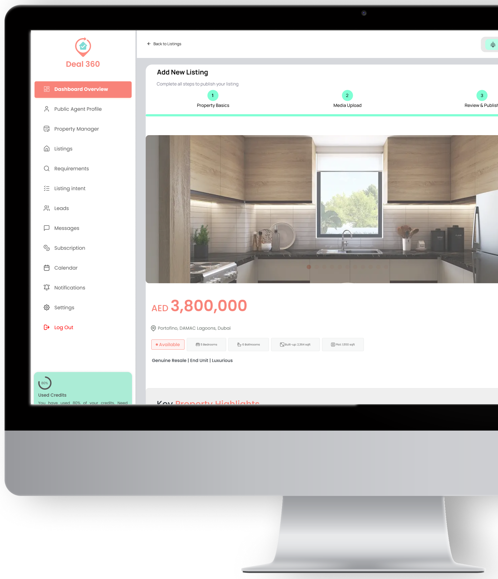Dubai real estate app preview